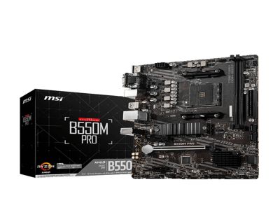 Mainboard MSI B550M PRO (AMD B550, Socket AM4, m-ATX, 2 khe RAM DRR4)